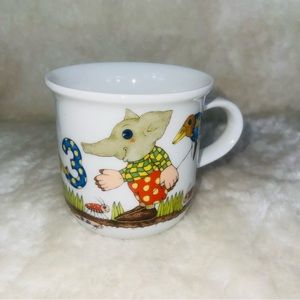 Arzburg Porcelain Kids Mug Cup # 3 - Elephant and Crow Characters